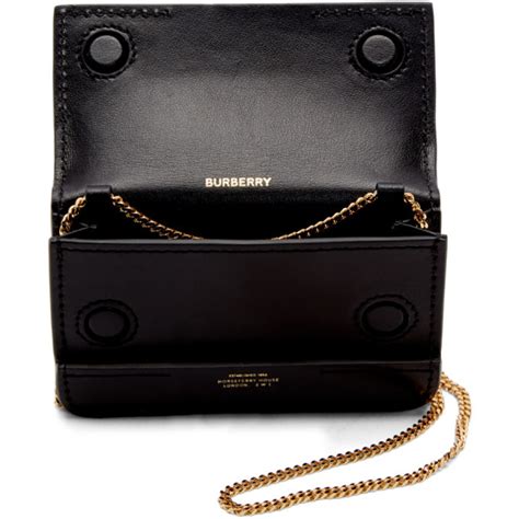 Burberry: Black Mini Jody Card Holder Bag 